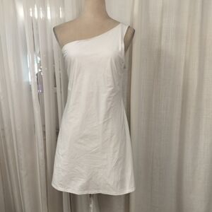 Abercrombie & Fitch White One Shoulder Mini Athletic Dress‎ Size LP Tennis Prep